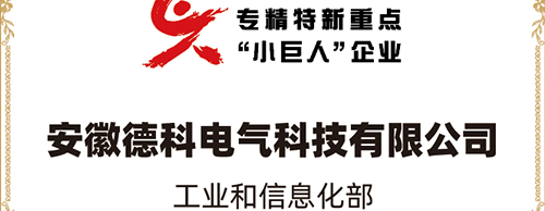 「小巨人 大分量」| 华体会手机网页版登录入口电气荣获“国家专精特新重点小巨人企业”称号！